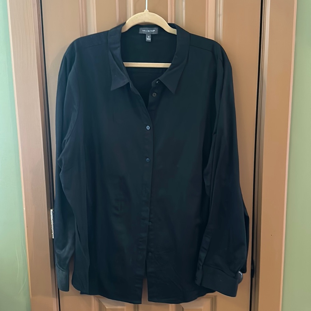 Basic Black Long Sleeve Button Down Shirt. Size 3x - image 1